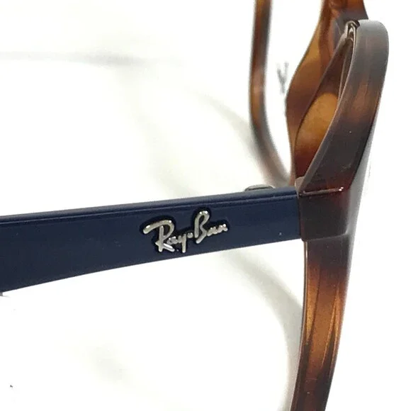 Ray-Ban Eyeglasses Frames RB7066 5585 Blue Brown Tortoise Square 52-17-140